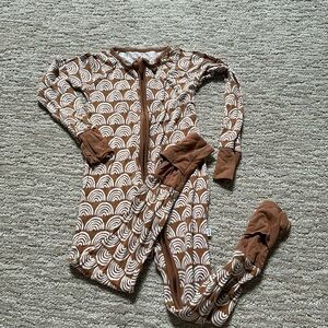 Little Sleepies Zippy Footie in rainbow, size 18-24MOS